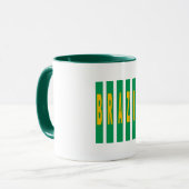 Combo mug blanc vert DESIGN  BRAZIL マグカップ (正面左)