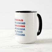 Combo Mug noire TRAVEL USA マグカップ (正面右)