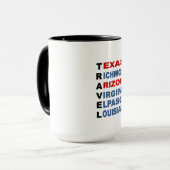 Combo Mug noire TRAVEL USA マグカップ (正面左)