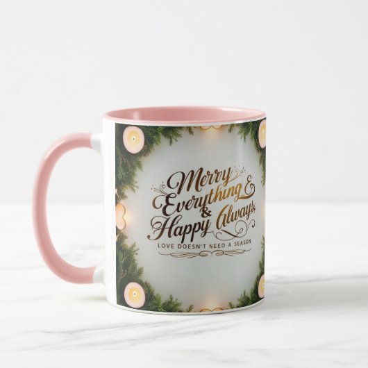 Combo Mug Set – Cozy Candlelight Christmas Gift マグカップ (左)