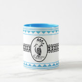 Combo mug Tribal cagou Style bleu マグカップ (中央)