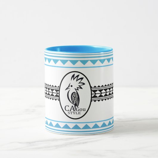 Combo mug Tribal cagou Style bleu マグカップ (中央)