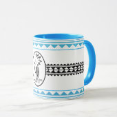 Combo mug Tribal cagou Style bleu マグカップ (正面右)