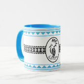 Combo mug Tribal cagou Style bleu マグカップ (正面左)