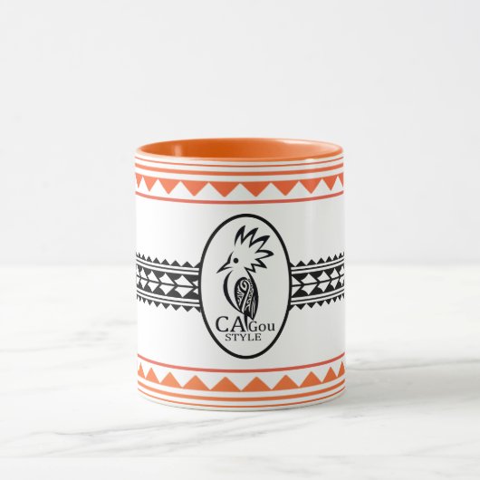 Combo mug Tribal cagou Style orange マグカップ (中央)