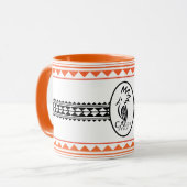 Combo mug Tribal cagou Style orange マグカップ (正面左)