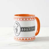 Combo mug Tribal cagou Style orange マグカップ (正面右)