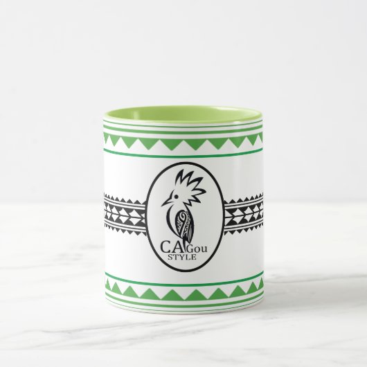 Combo mug Tribal cagou Style vert マグカップ (中央)