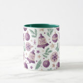 Combo Mug – Whimsical Purple Holiday Design マグカップ (中央)
