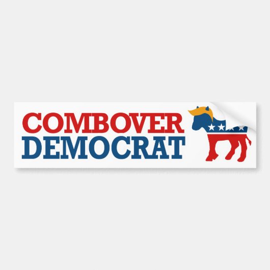 Combover民主党員 --.png バンパーステッカー (正面)