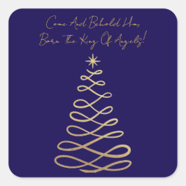 Come And Be Behold Him | クリスマス スクエアステッカー スクエアシール