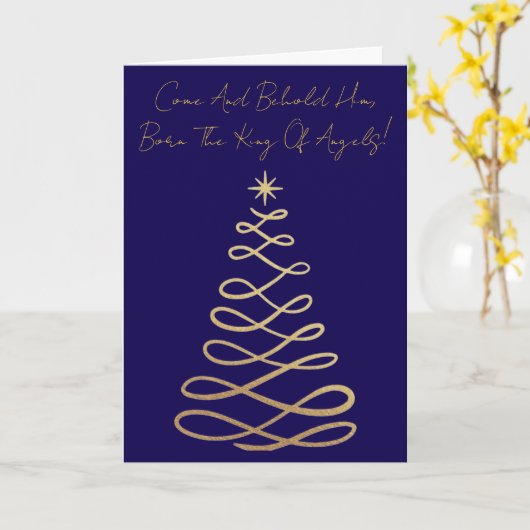 Come And Behold Him | Christmas Greeting Card カード (黄色い花)