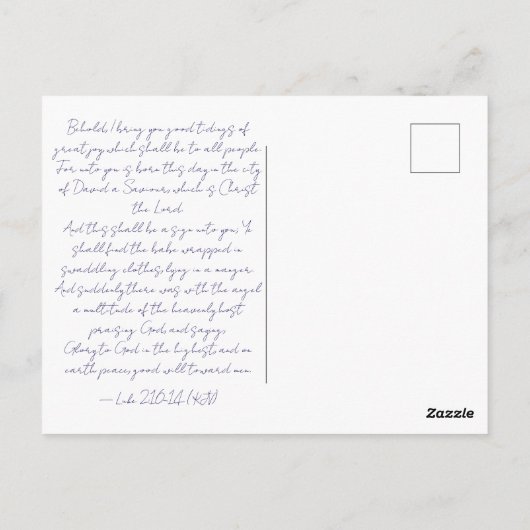 Come And Behold Him | Christmas Postcard ポストカード (裏面)