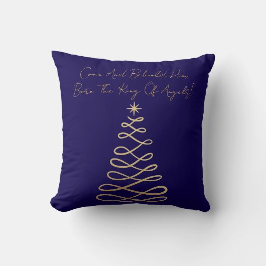 Come And Behold Him | Christmas Throw Pillow クッション (正面)