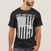 Come And Take it US Flag Distressed Tシャツ (正面)