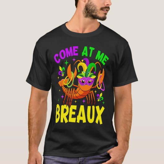 Come At Me Breaux Crawfish Beads Mardi Gras Kids T Tシャツ (正面)