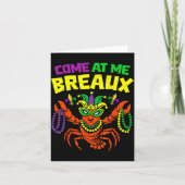 Come At Me Breaux Crawfish Mardi Gras Carnival Men カード (正面)