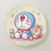 Come Come Cat And Doraemon ラウンドクッション (裏面)