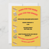 Come for the Game, Stay for the snacks Invitation 招待状 (正面)