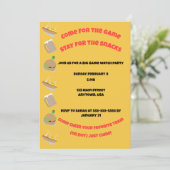 Come for the Game, Stay for the snacks Invitation 招待状 (スタンド正面)