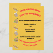 Come for the Game, Stay for the snacks Invitation 招待状 (正面/裏面)