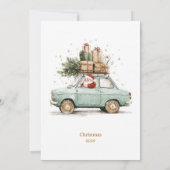 Come hang out Whimsical Santa car Christmas Party 招待状 (裏面)