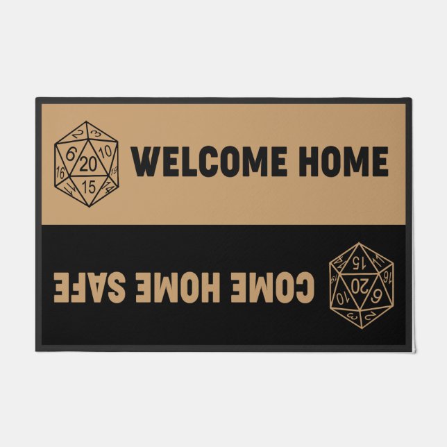  Come Home Safe And Welcome Home Doormat ドアマット (正面)