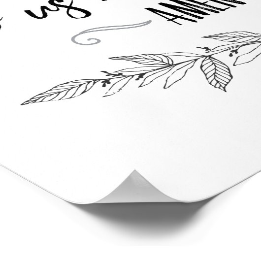 Come Lord Jesus Be Our Guest Prayer Wall Art ポスター (角)