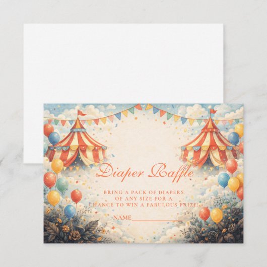 Come One Come All Diapper Raffle エンクロージャーカード (正面/裏面)
