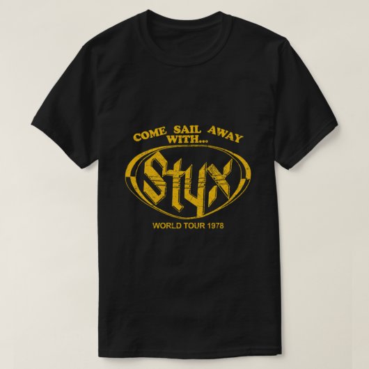 Come Sail Away With STYX Vintage Gift Tシャツ (デザイン正面)