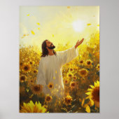 Come to His Light _ Sunflower Poster Bible Verse  ポスター (正面)