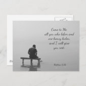 Come to Me, I will give you rest, Matt 11:28 ポストカード (正面/裏面)