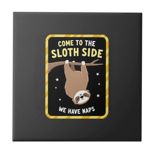 Come To The Sloth Side T-Shirt - Funny Sloth Pun ( タイル (正面)