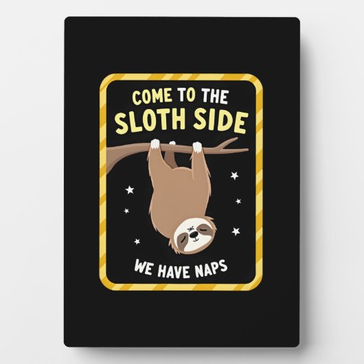 Come To The Sloth Side T-Shirt - Funny Sloth Pun ( フォトプラーク (正面)