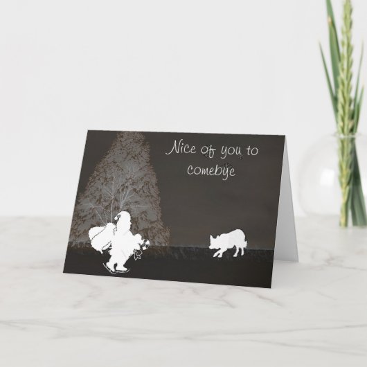 comebyeに"あなた"ののニース~Borderのコリーのクリスマス シーズンカード (正面)