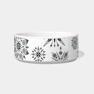 Comedero de cerámica para mascotas con mandalas ボウル