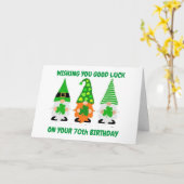 COMEDIC格言「70誕生日」 カード (黄色い花)