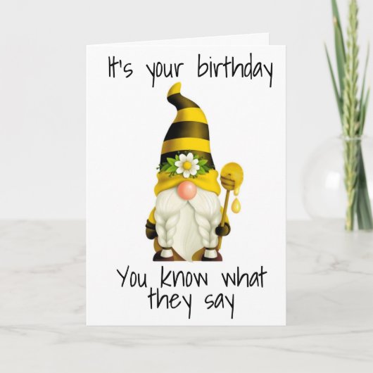 COMEDIC GNOME SAYS YOU ARE NOT OLD BIRTHDAY CARD カード (正面)