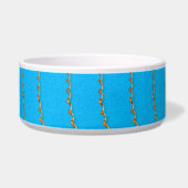 Comedouro para Pets azul gavinhas foto autoral ボウル (左)