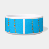 Comedouro para Pets azul gavinhas foto autoral ボウル (裏面)