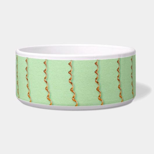 Comedouro para Pets gavinhas verde foto autoral ボウル (右)