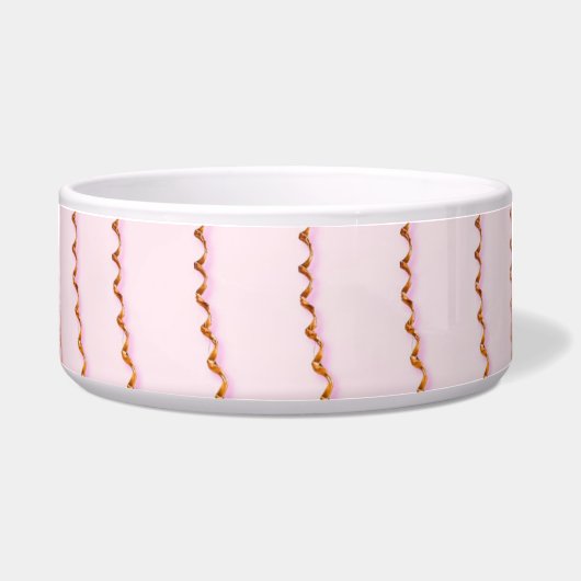 Comedouro para Pets rosa gavinhas foto autoral ボウル (正面)