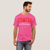 Comedy movie addict red white typography design gi tシャツ (正面フル)