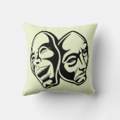 Comedy Tragedy masks masquerade still life art  クッション (裏面)