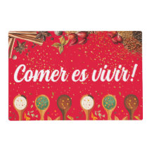 “Comer es Vivir” テーブルマットセット