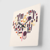 Comesticsハート スクエア壁時計 (傾斜)