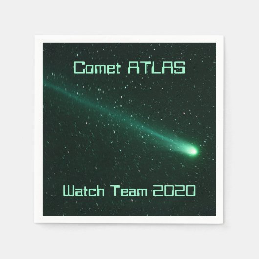 Comet ATLAS Watch Team 2020 スタンダードカクテルナプキン (正面)