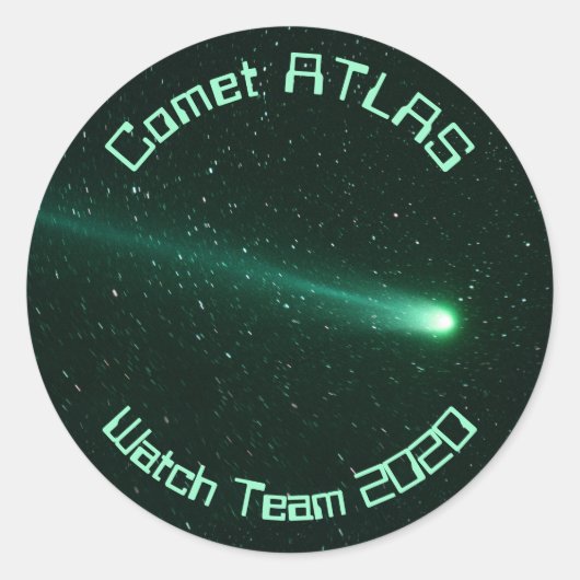 Comet ATLAS Watch Team 2020 ラウンドシール (正面)