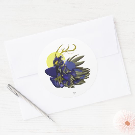 Comet Dark Fantasy Reindeer Collection Stickers  ラウンドシール (封筒)