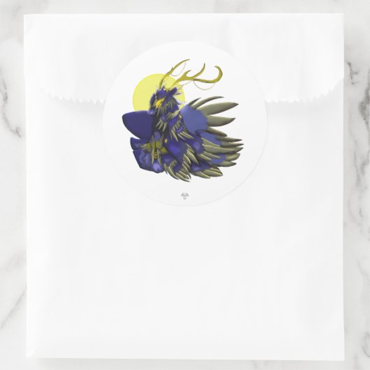 Comet Dark Fantasy Reindeer Collection Stickers  ラウンドシール (バッグ)